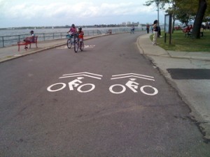 Double-wide bike lanes