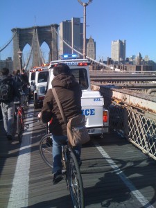 Point of process: What are NYPD Interceptors doing on the Brooklyn Bridge Promenade?