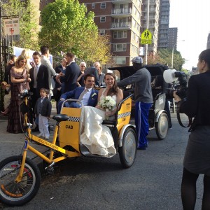 Wedding photo on a trike