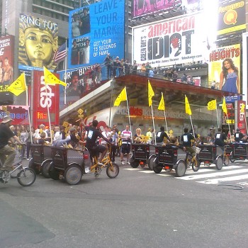 Revolution Rickshaws Times Square activation