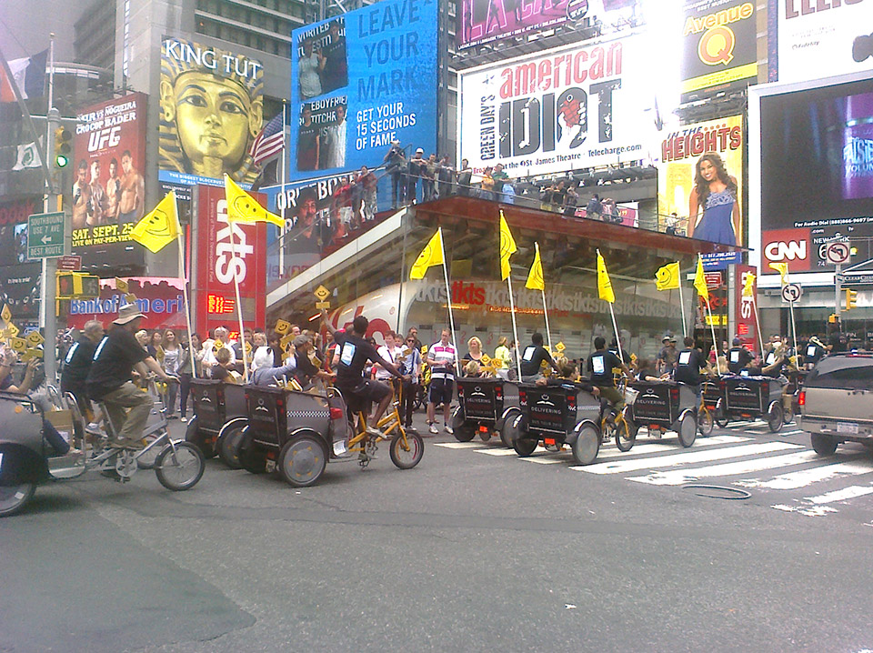 Revolution Rickshaws Times Square activation